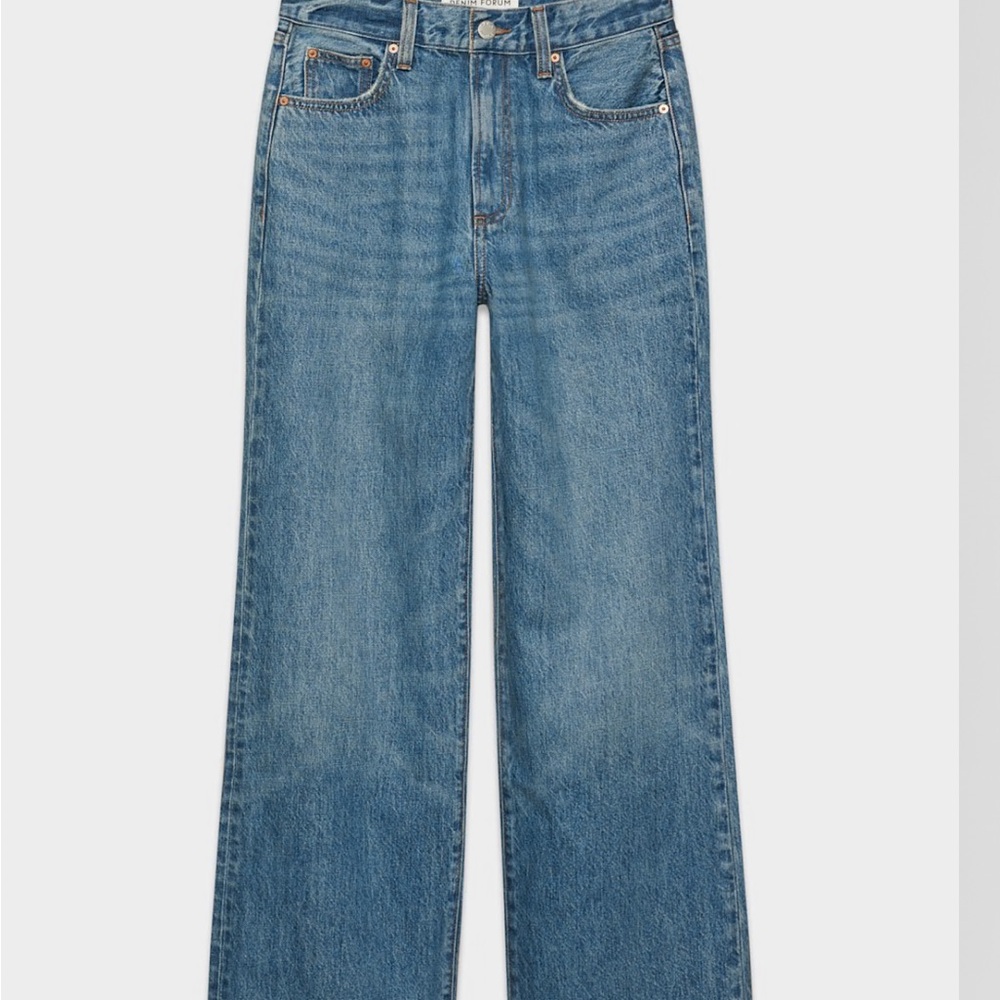 Denim Forum The Farrah HI-Rise Wide Jean